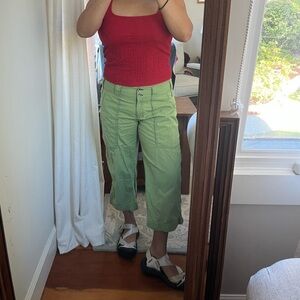 Lole Green Crop Capri Cargo Pants